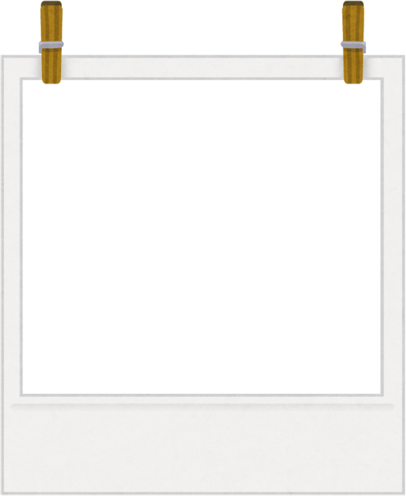Blank Polaroid Frame with Wooden Clips